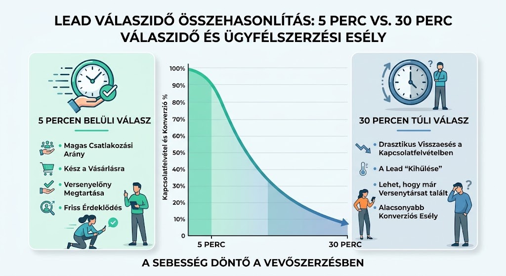 Az 5 perces szabály – 21-szeres esély a lead minősítésére