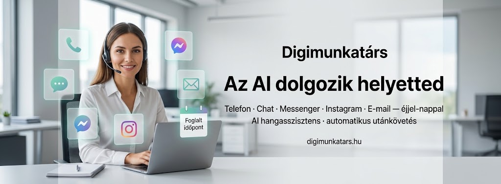 AI asszisztens vállalkozásoknak — digitális munkatárs, aki éjjel-nappal kezeli az ügyfélkommunikációt
